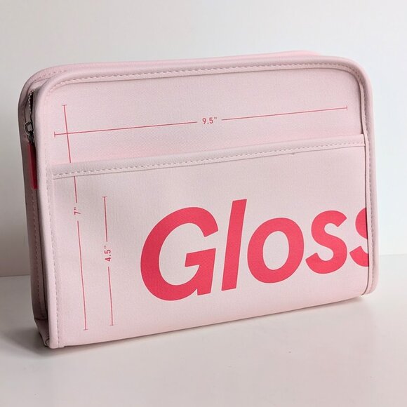 Glossier Pink The Beauty Bag Makeup Bag Storage Bag NWOT - Picture 1 of 13